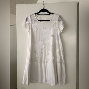 Anthropologie Flower Appliqué Dress